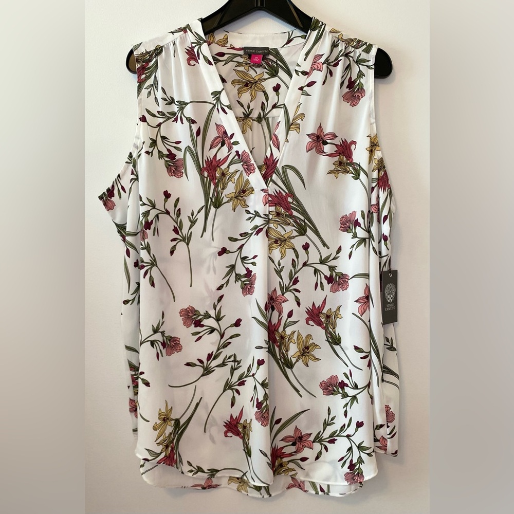 Vince Camuto Multicolor Floral Sleeveless Top - Women’s Size 2x - NWT